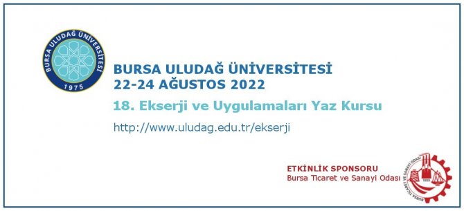 18. Ekserji Ve Uygulamaları Yaz Kursu Başlıyor