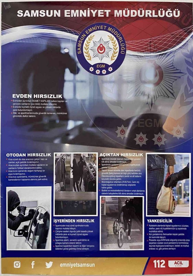 Samsun Polisi Hırsızlık Ve Dolandırıcılıklara Karşı Spot Film Çekip Uyardı