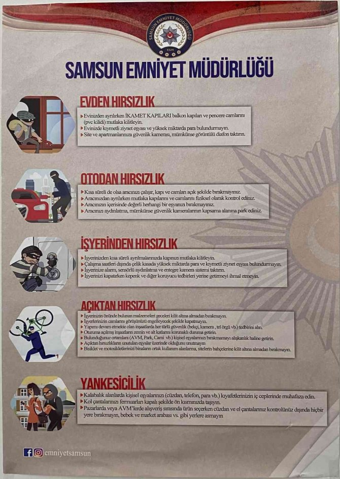 Samsun Polisi Hırsızlık Ve Dolandırıcılıklara Karşı Spot Film Çekip Uyardı