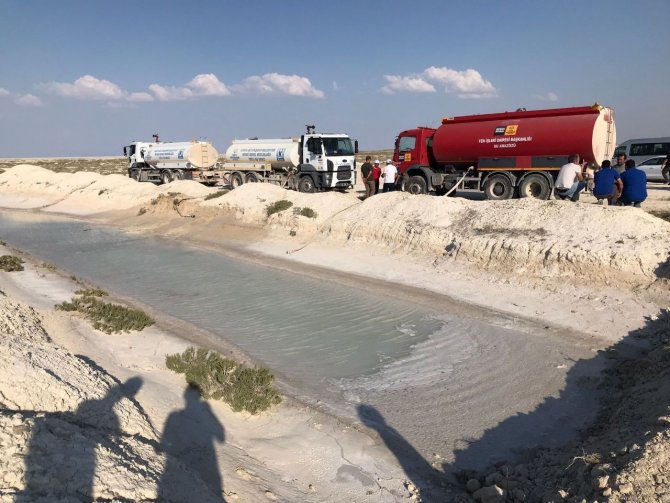 Yavrulamak İçin Tuz Gölü’ne Gelen Flamingolara Can Suyu