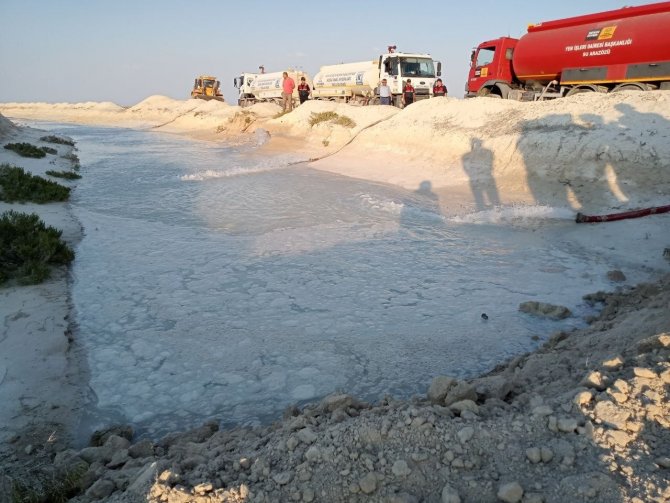 Yavrulamak İçin Tuz Gölü’ne Gelen Flamingolara Can Suyu