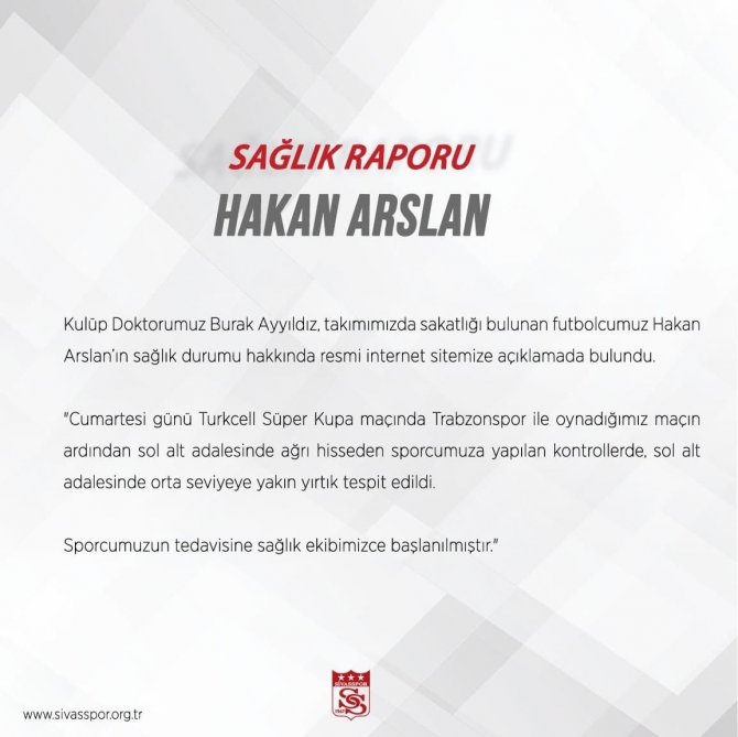 Sivasspor’a Yeni Sezon Öncesi Kötü Haber!