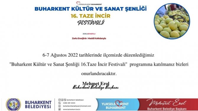 Başkan Erol, Festivale Davet Etti