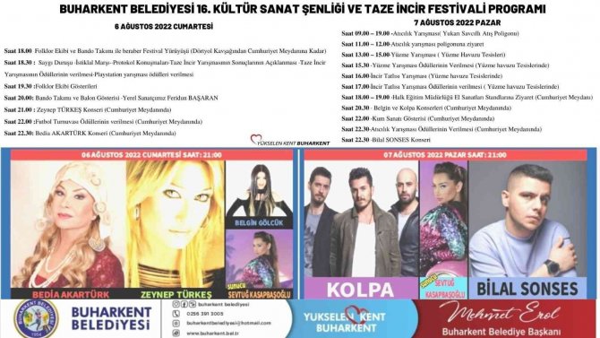 Başkan Erol, Festivale Davet Etti