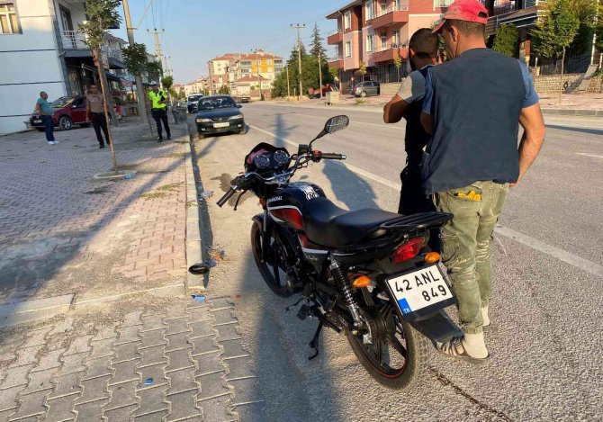 Konya’da Motosiklet İle Otomobil Çarpıştı: 1 Yaralı