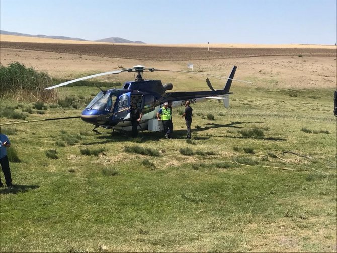 Helikopterin Yüksek Gerilim Hattına Takıldığı İhbarı Ekipleri Alarma Geçirdi