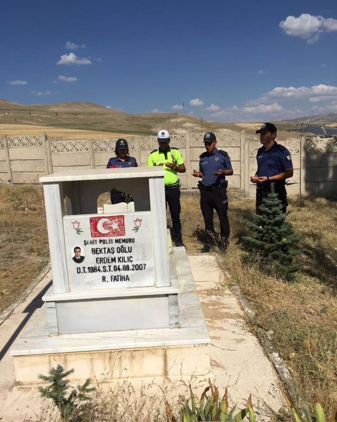 Şehit Polis Memuru Erdem Kılıç’ı Meslektaşları Unutmadı