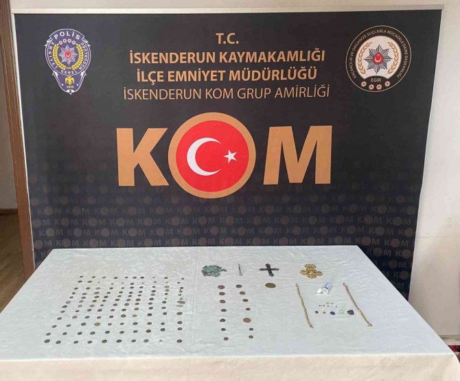 İ̇skenderun’da 145 Adet Tarihi Eser Ele Geçirildi