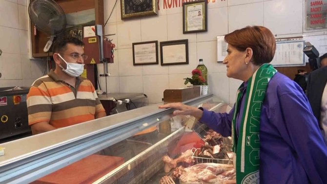 İ̇yi̇ Parti Genel Başkanı Akşener, Yalova’da Esnafı Ziyaret Etti