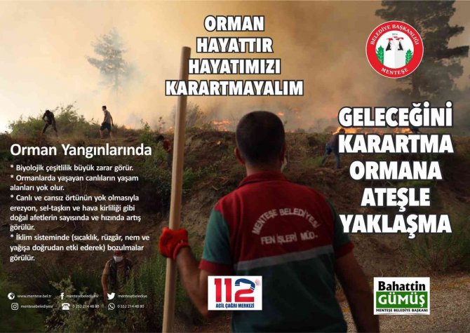 Menteşe Belediyesi Orman Yangınlarına Dikkat Çekti