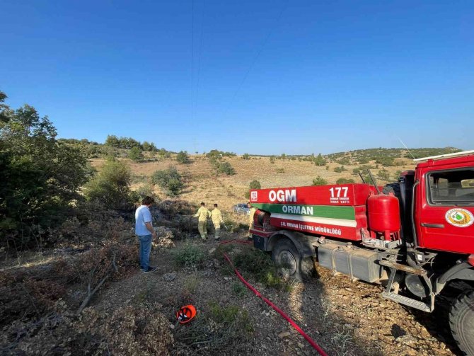 Ormanlık Alandaki Örtü Yangını Büyümeden Söndürüldü