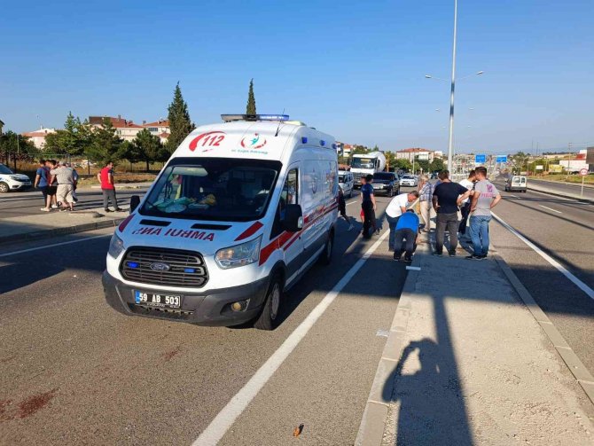 Tekirdağ’da Polis Memuruna Otomobil Çarptı