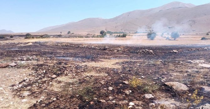 Tomarza’da Arazi Yangını