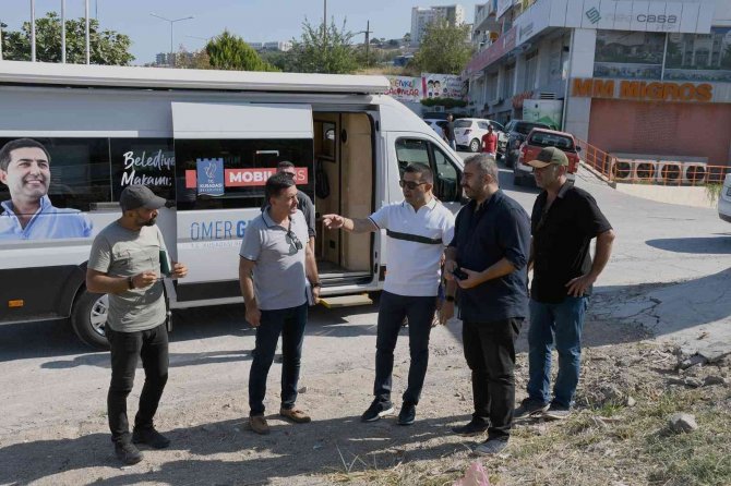 Başkan Ömer Günel, Mobil Ofis İle 4 Farklı Noktada İncelemelerde Bulundu