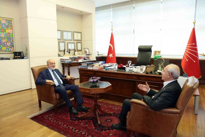Chp Lideri Kılıçdaroğlu, Saadet Partisi Genel Başkanı Karamollaoğlu İle Görüştü