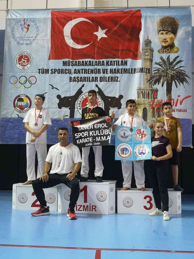 Aliağalı Karatecilerden 1 Kupa, 15 Altın Madalya