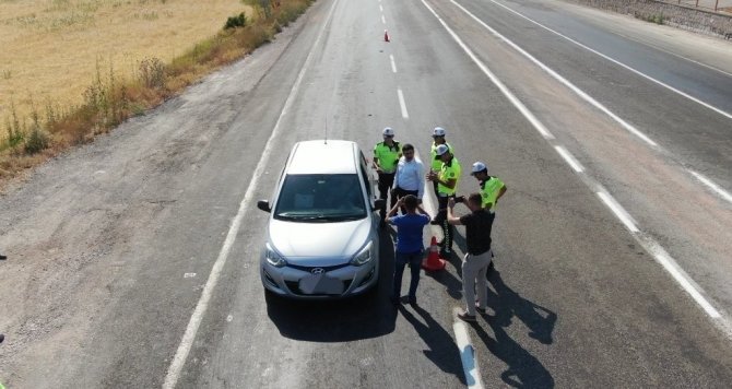 Kayseri-malatya Karayolunda Droneli Denetim