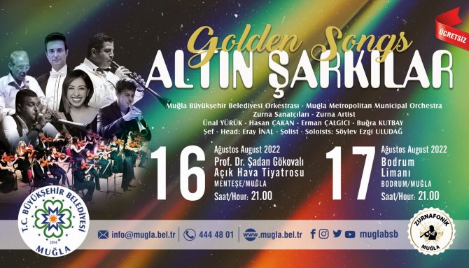 Altın Şarkılar Konseri 16 Ağustos’ta Başlıyor