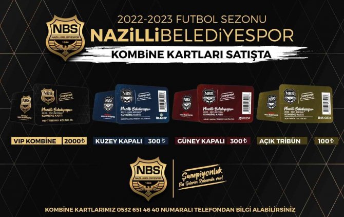 Nazilli Belediyespor’dan Kombine Kart Çağrısı