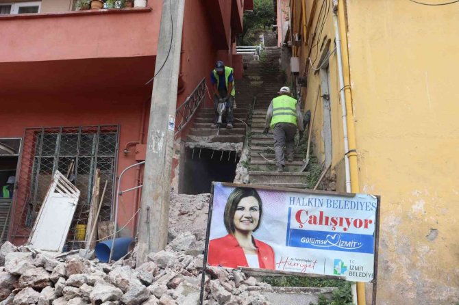 Yenidoğan Mahallesi’nde Merdivenler Yenileniyor