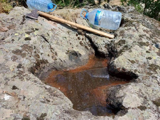 Yaban Hayvanları Susuz Kalmasın Diye Dağ Dağ Gezip Oyukları Temizliyor