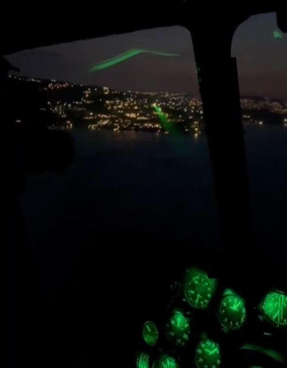 Yangın Söndürme Helikopterine Lazer Tuttular
