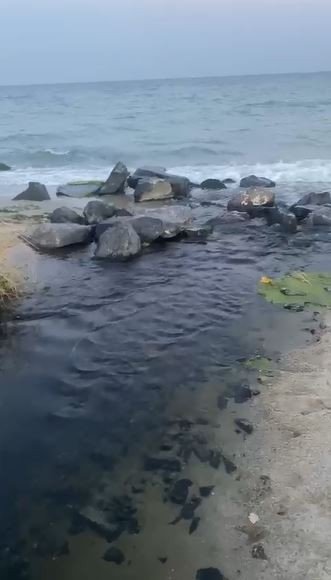 Kınıklı Deresinden Marmara Denizine Simsiyah Akan Pis Sular Böyle Görüntülendi