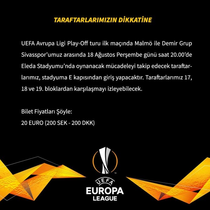 Sivasspor’dan Taraftar Açıklaması