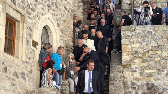 Fener Rum Patriği Bartholomeos Ayin İçin Sümela Manastırı’na Geldi