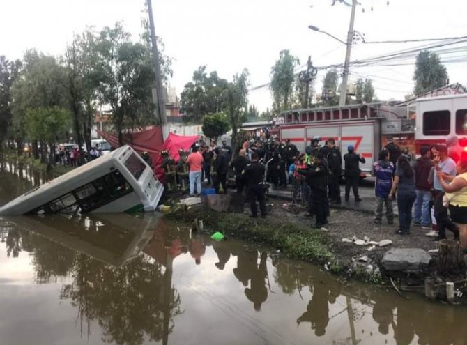 Meksika’da Minibüs Su Kanalına Düştü: 7 Yaralı