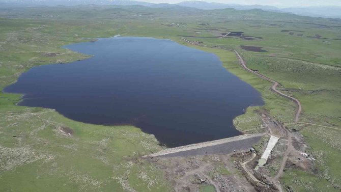 Kars Arpaçay Koçköy Göleti’nde Çalışmalar Tamamlanmak Üzere