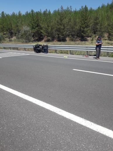 Yan Yatıp Bariyere Çarpan Atv’nin Sürücüsü Ağır Yaralandı