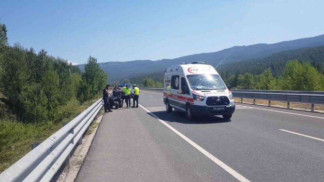 Yan Yatıp Bariyere Çarpan Atv’nin Sürücüsü Ağır Yaralandı