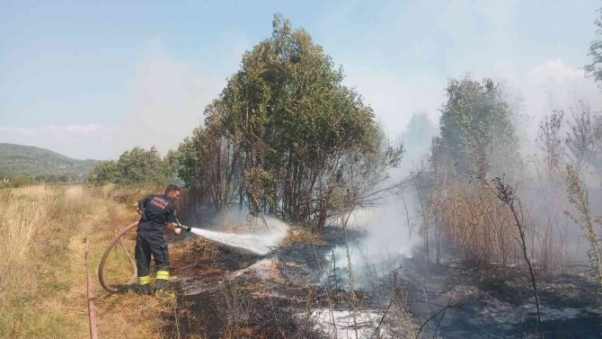 Tarım Arazinde Çıkan Yangın Kontrol Altına Alındı