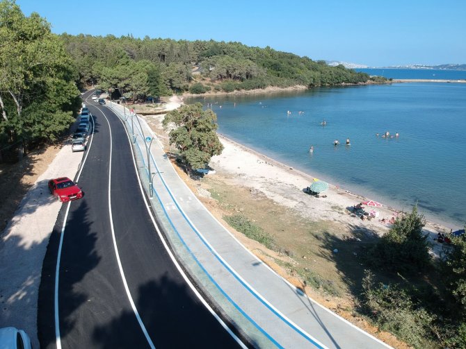 Hamsilos Yolunda Asfalt Çalışması