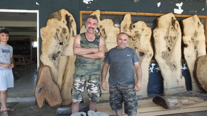 Balıkesir’de Atık Ağaçlar Maharetli Ellerde Sanat Eserine Dönüşüyor