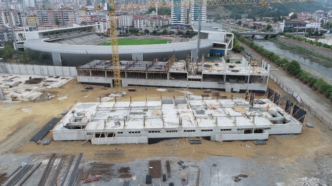 Akçaabat’ta Spor Lisesi İnşaatı Hızla Yükseliyor