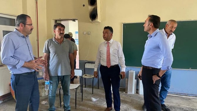 Güney Aşağı Kırzı Köyü İ̇lkokulu Ve Köy Yaşam Merkezini Ziyaret Etti