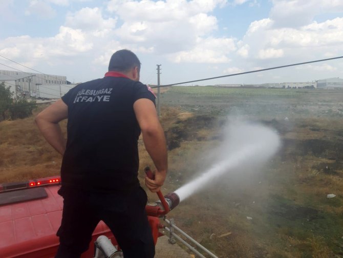 Otluk Alanda Çıkan Yangın Söndürüldü