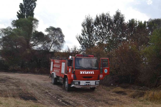 Tekirdağ’da Anız Ve Ağaçlık Alan Alev Alev Yandı