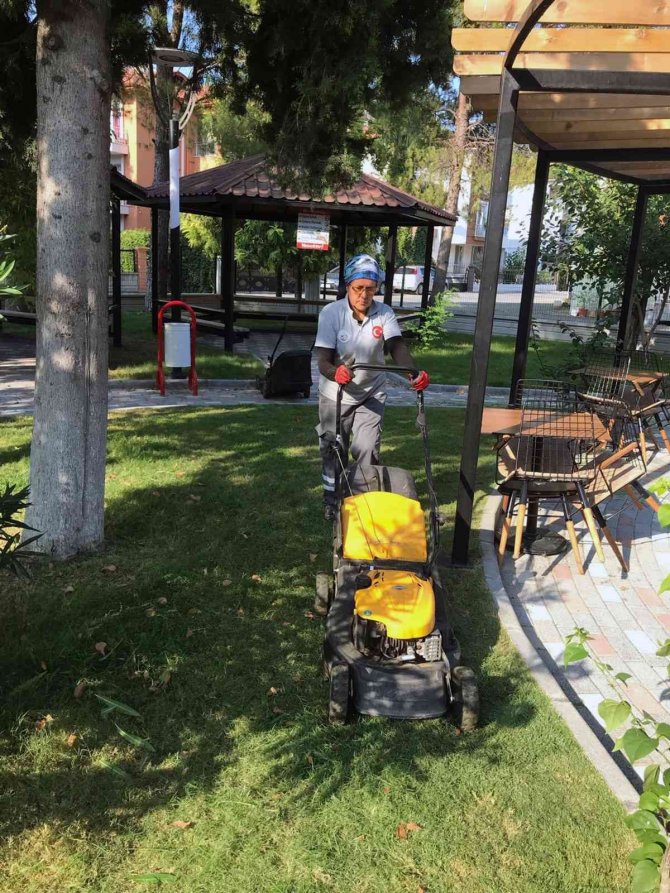 Ortaca’da Ortak Yaşam Alanlarında Kuru Otlar Temizleniyor