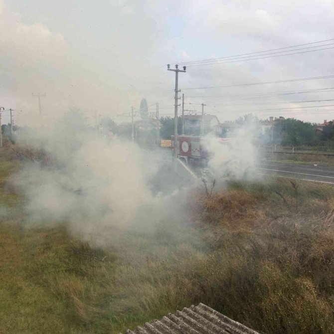 Tekirdağ’da Otluk Yangını