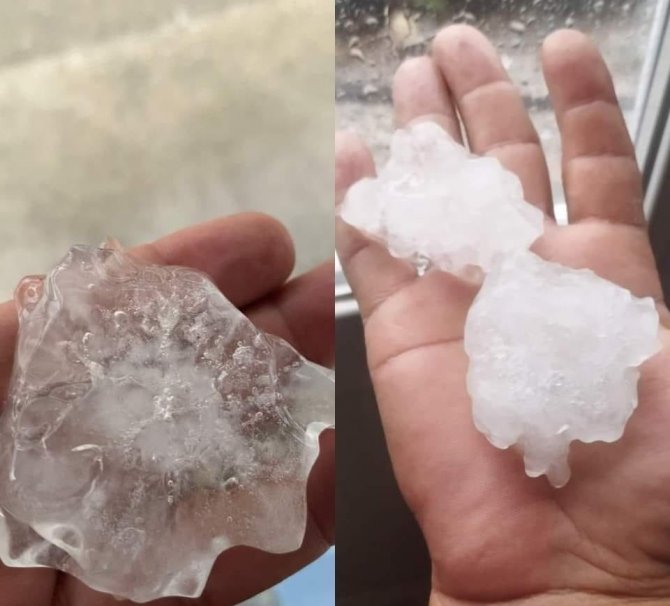 Çan’da Fırtına Ve Yağış Hayatı Böyle Felç Etti