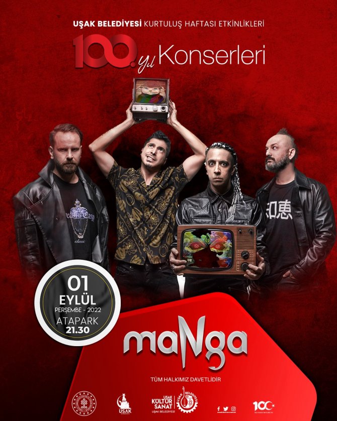 Uşak, Kurtuluşunun 100. Yılını Manga Ve Demet Akalın İle Kutlayacak