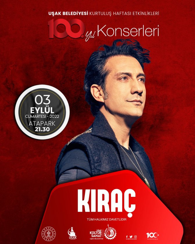 Uşak, Kurtuluşunun 100. Yılını Manga Ve Demet Akalın İle Kutlayacak