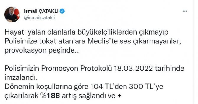İ̇çişleri Bakan Yardımcısı Çataklı’dan Polis Promosyonu Protokolü Hakkındaki İddialarla İlgili Açıklama