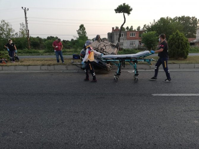 Samsun’da Otomobil Takla Attı: 4 Yaralı
