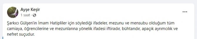 Ak Parti Kadın Kolları Genel Başkanı Keşir’den Gülşen’e Tepki