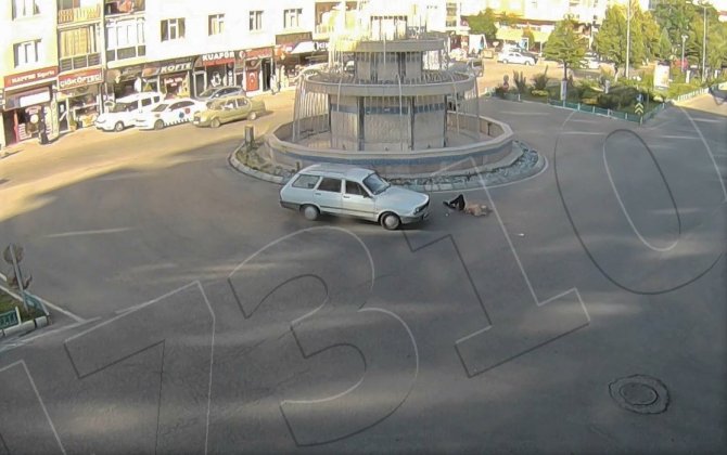 Yaya Geçidini Kullanmayan Bayana Otomobil İşte Böyle Çarptı