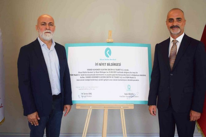Yk Enerji, Kalder İle ‘İ̇yi Niyet Bildirgesi’ İmzaladı